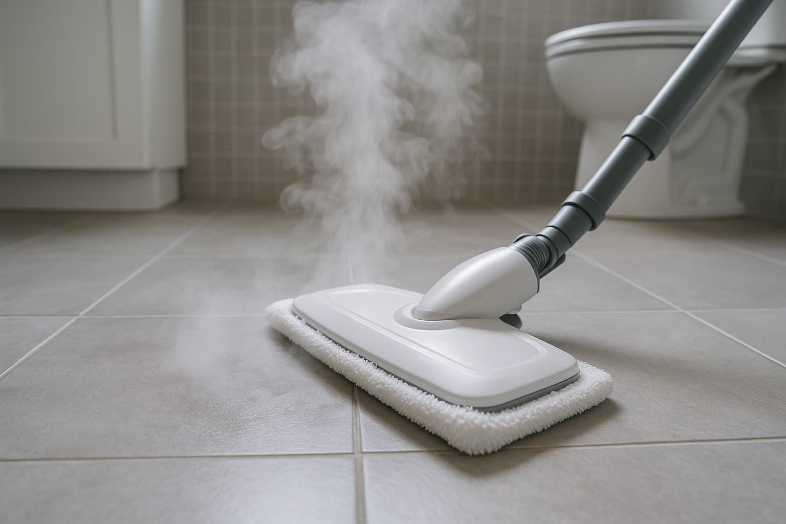 Steam cleaning bathroom floor tiles - eco-friendly deep cleaning services in Dubai