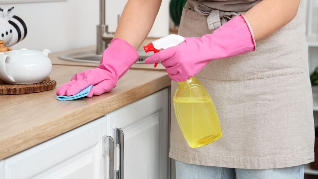 House Cleaning Services in Dubai while cleaning.