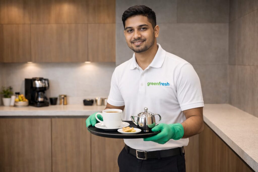 Office Boy Services in Dubai. ready to serve the guests.