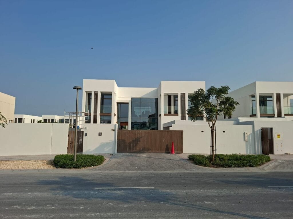 Villa deep cleaning service showing exterior of a cleaned luxury villa.