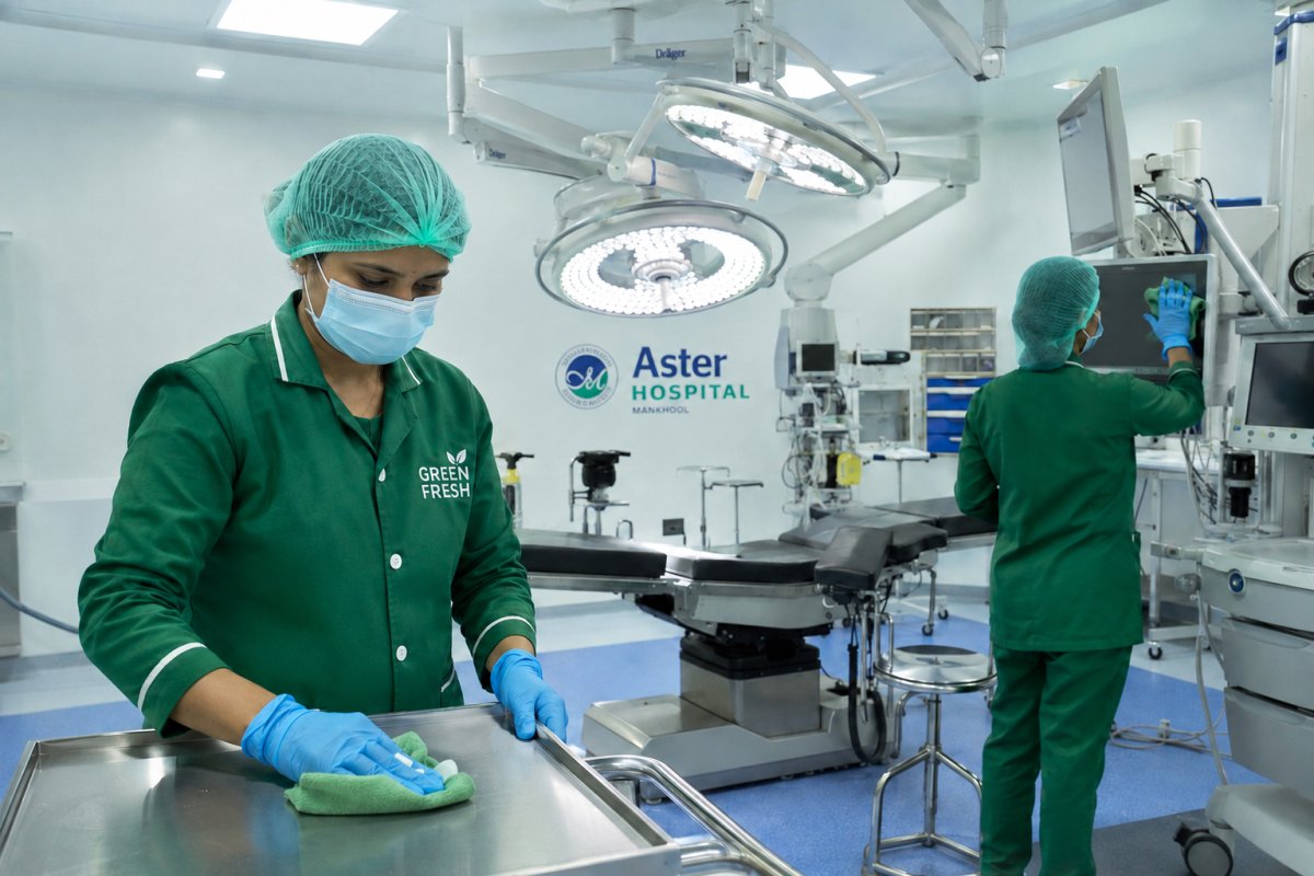 Operating room and ICU cleaning by GREEN FRESH in Dubai healthcare facility