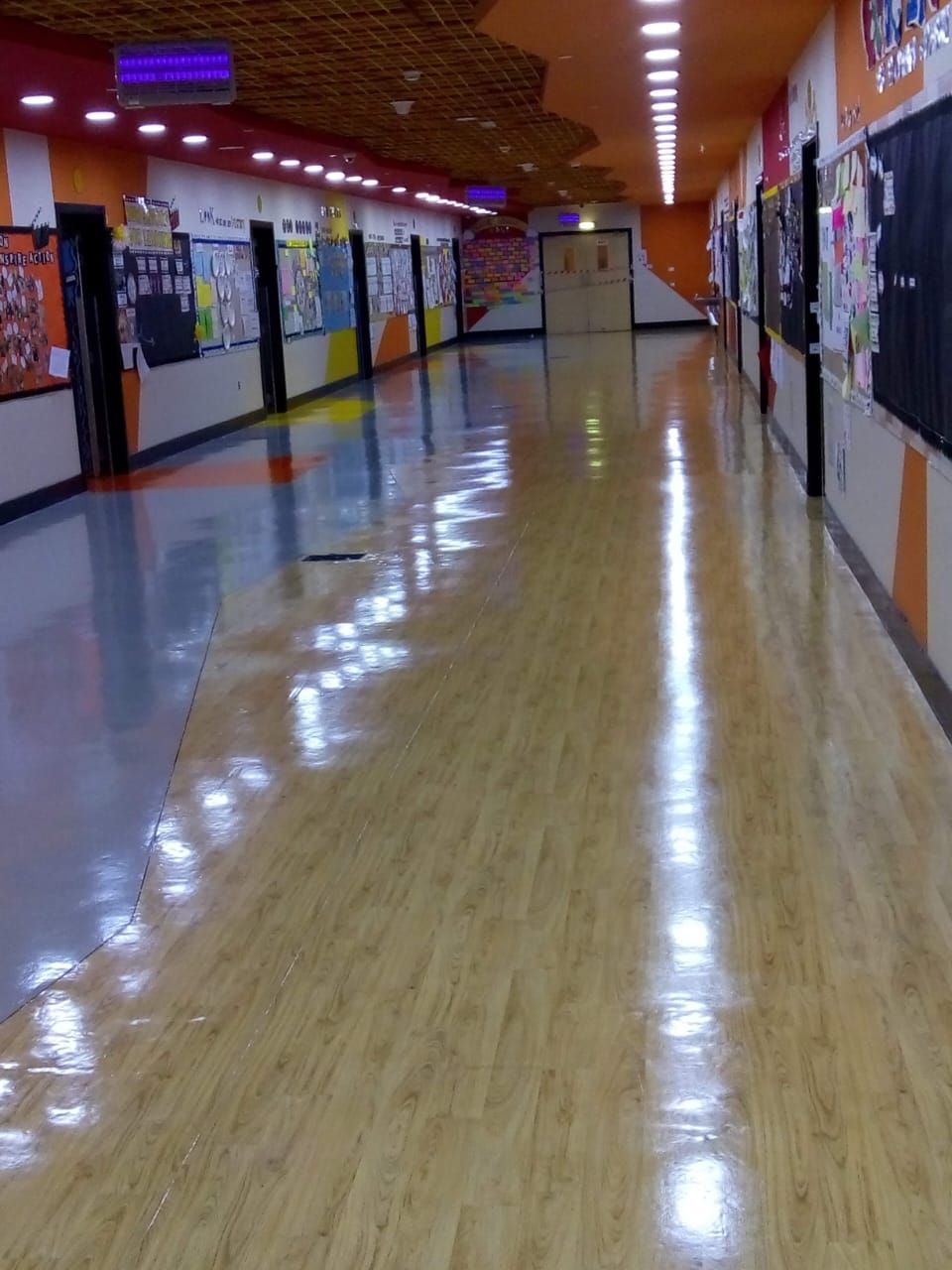 School Deep cleaning services Dubai 2 School floor polishing and deep cleaning project Al Barsha Dubai - Green Fresh Cleaning