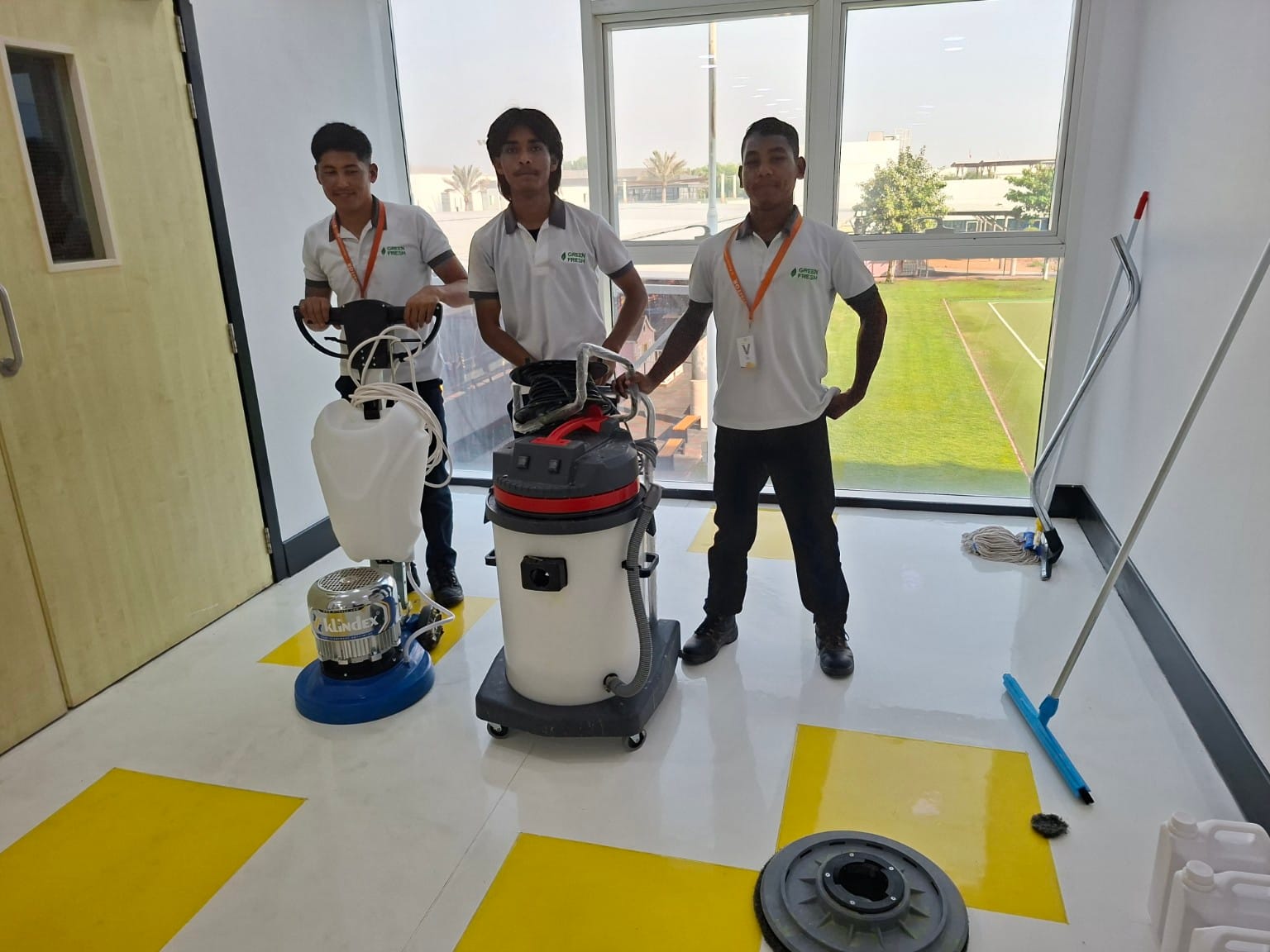 School Deep cleaning services Dubai 1 School deep cleaning services Dubai - Green Fresh Cleaning team