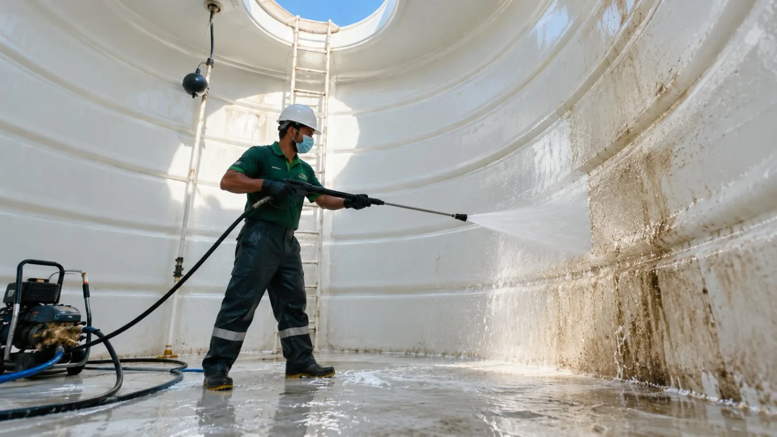 Water Tank High Pressure Cleaning Dubai Water tank high pressure cleaning in Dubai by Green Fresh Cleaning Services